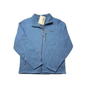NEW STIO Wilcox Fleece Sweater Full Zip Jacket Men’s Large Blue Heather